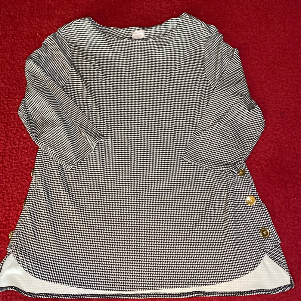 Chicos herringbone print tunic top